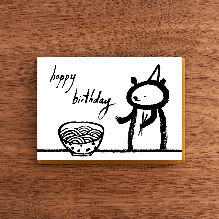 Letterpress Birthday Card: Noodles by Fomato