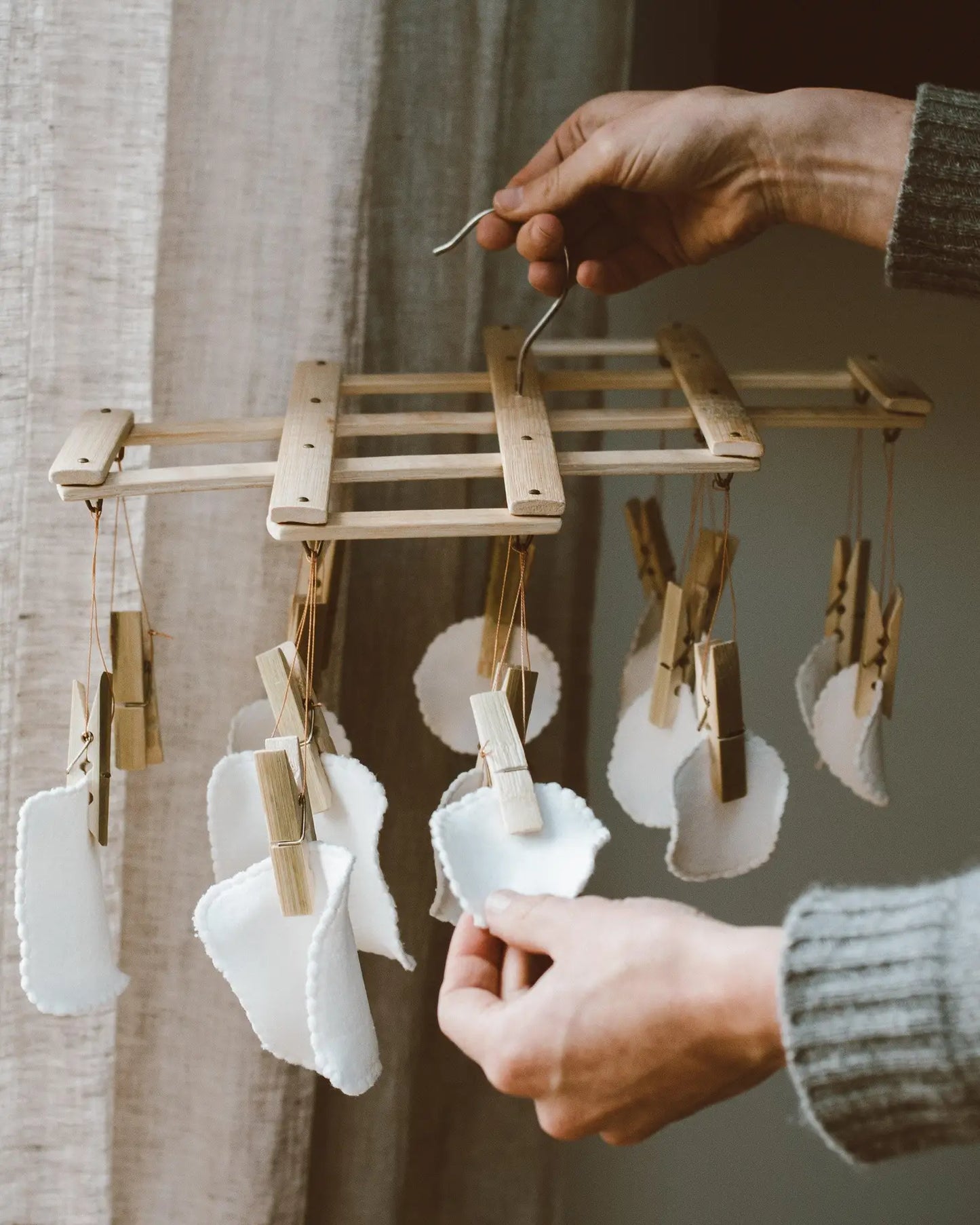 Bamboo Laundry Peg Airer by Goldrick