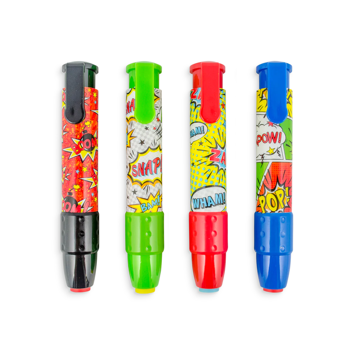 Click-It Erasers in Comic Attack by Ooly (4 colors)