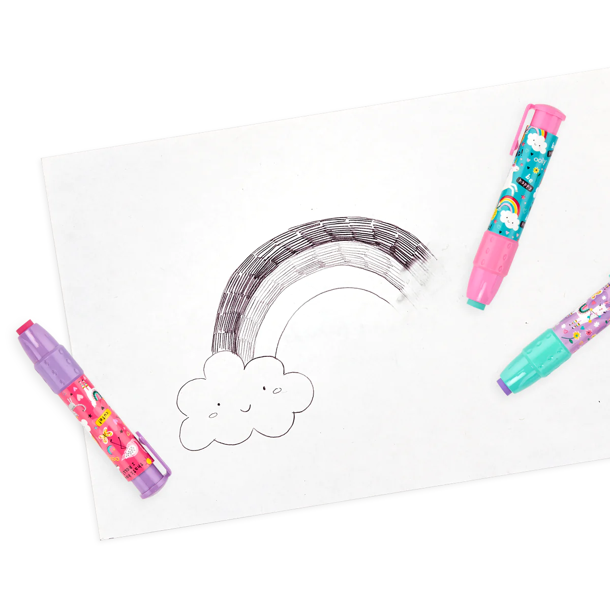 Click-It Erasers in Funtastic Friends by Ooly (4 colors)