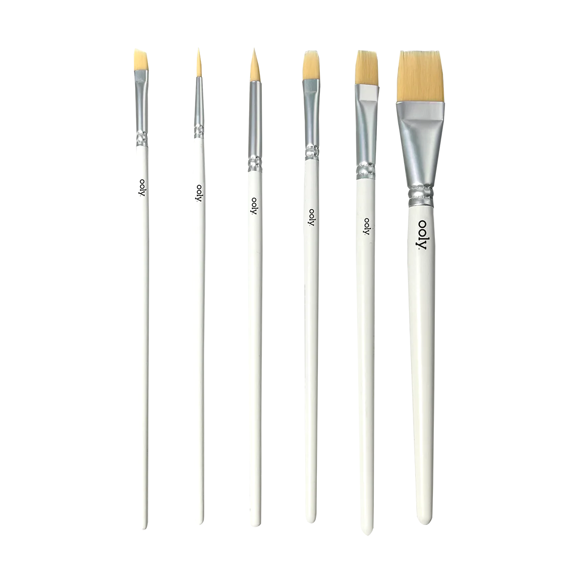Chroma Blends Watercolor Paint Brushes- Set of 6 by Ooly