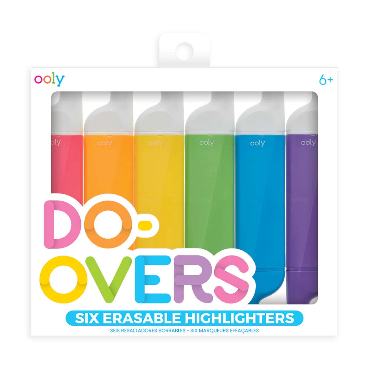 DO-OVERS Erasable Highlighters- Set of 6 by Ooly
