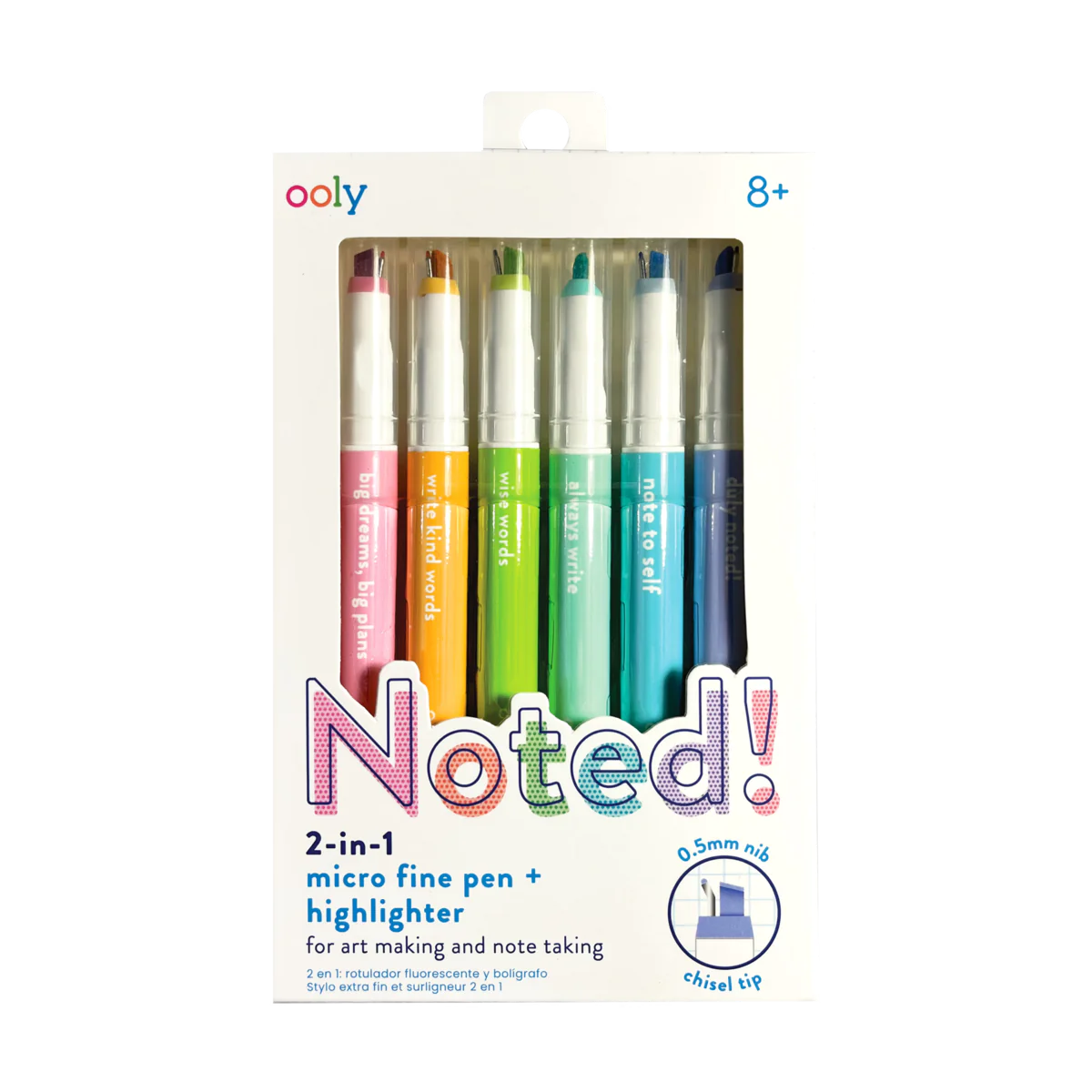 Noted! 2-in-1 Micro Fine Tip Pens & Highlighters by Ooly