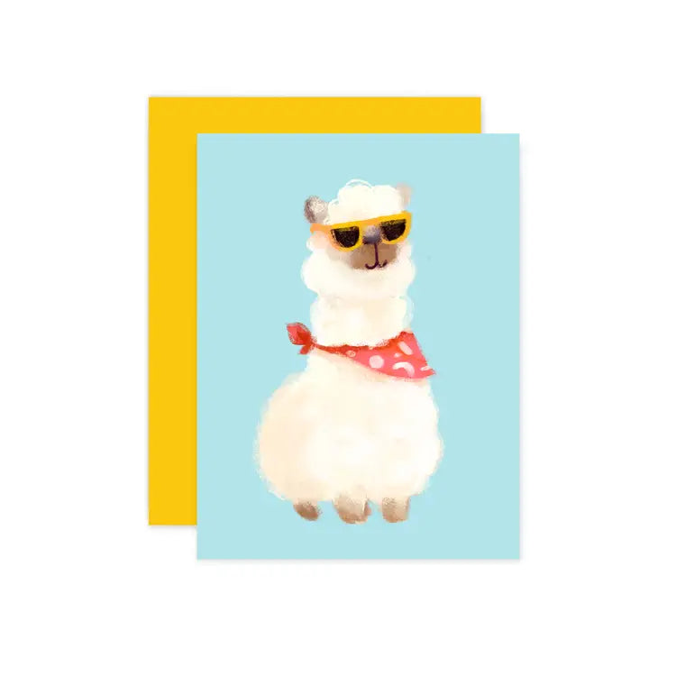 Hipster Alpaca Card