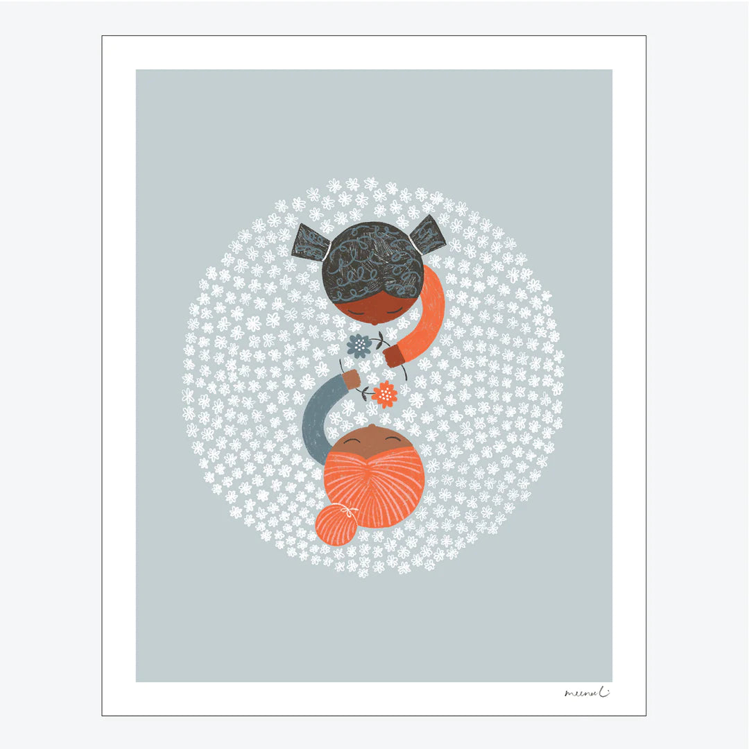 Friends Helping Friends Art Print by Meenal Patel