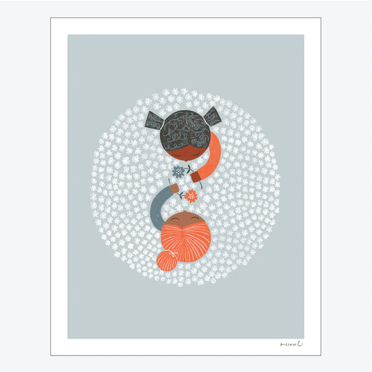 Friends Helping Friends Art Print by Meenal Patel