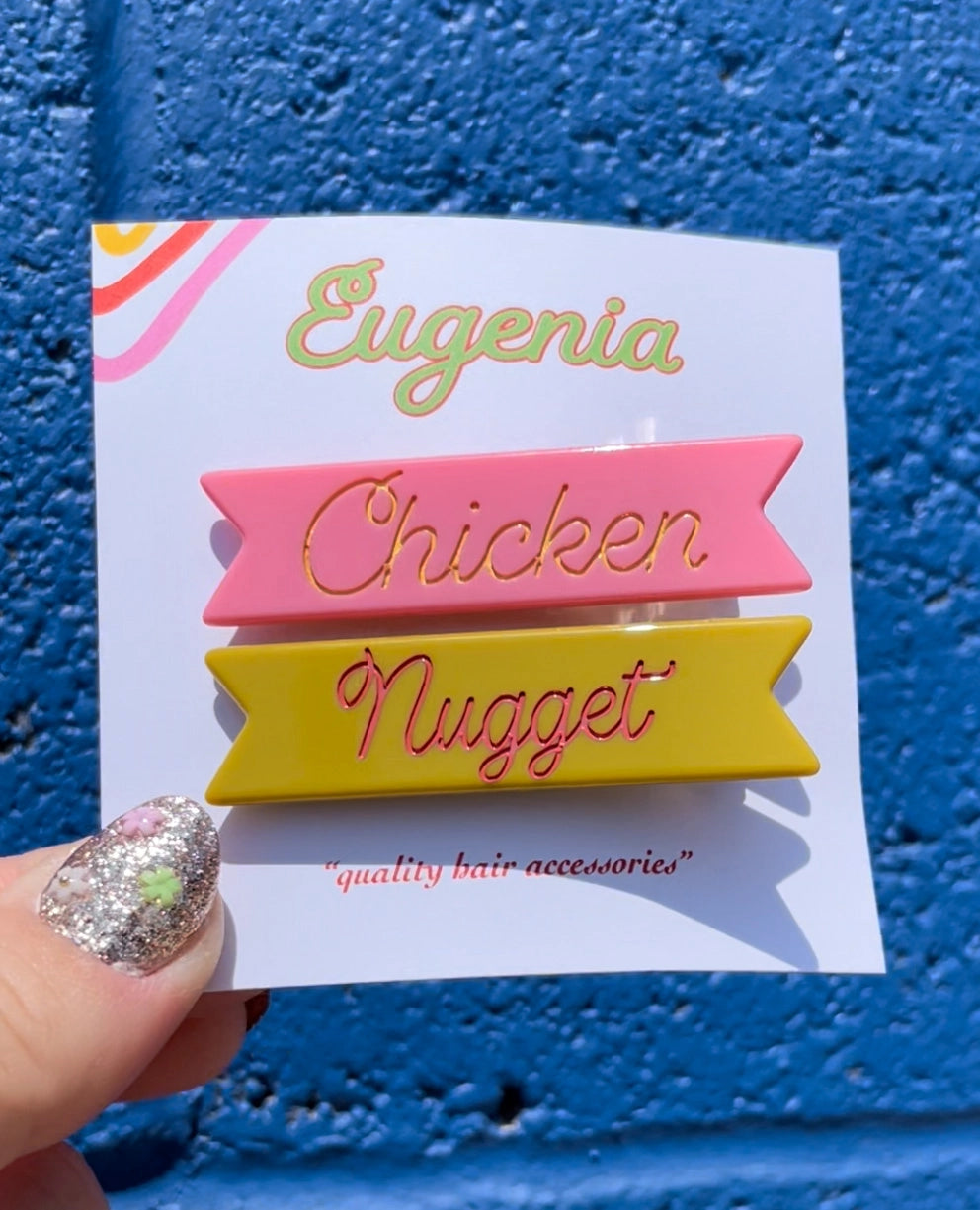 Chicken Nugget Hair Clips by Eugenia Kids