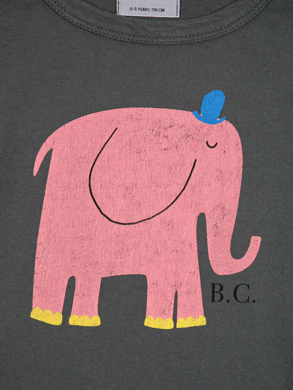The Elephant T-shirt in Dark Grey by Bobo Choses