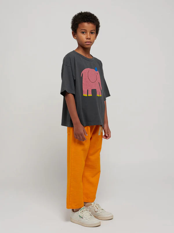 The Elephant T-shirt in Dark Grey by Bobo Choses