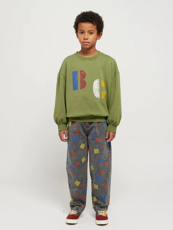 Multicolor B.C Sweatshirt in Khaki by Bobo Choses