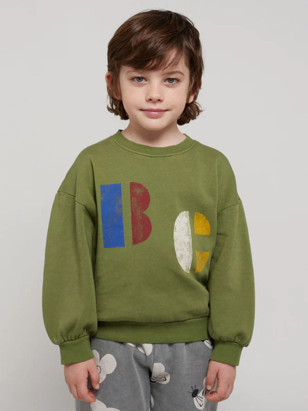 Multicolor B.C Sweatshirt in Khaki by Bobo Choses