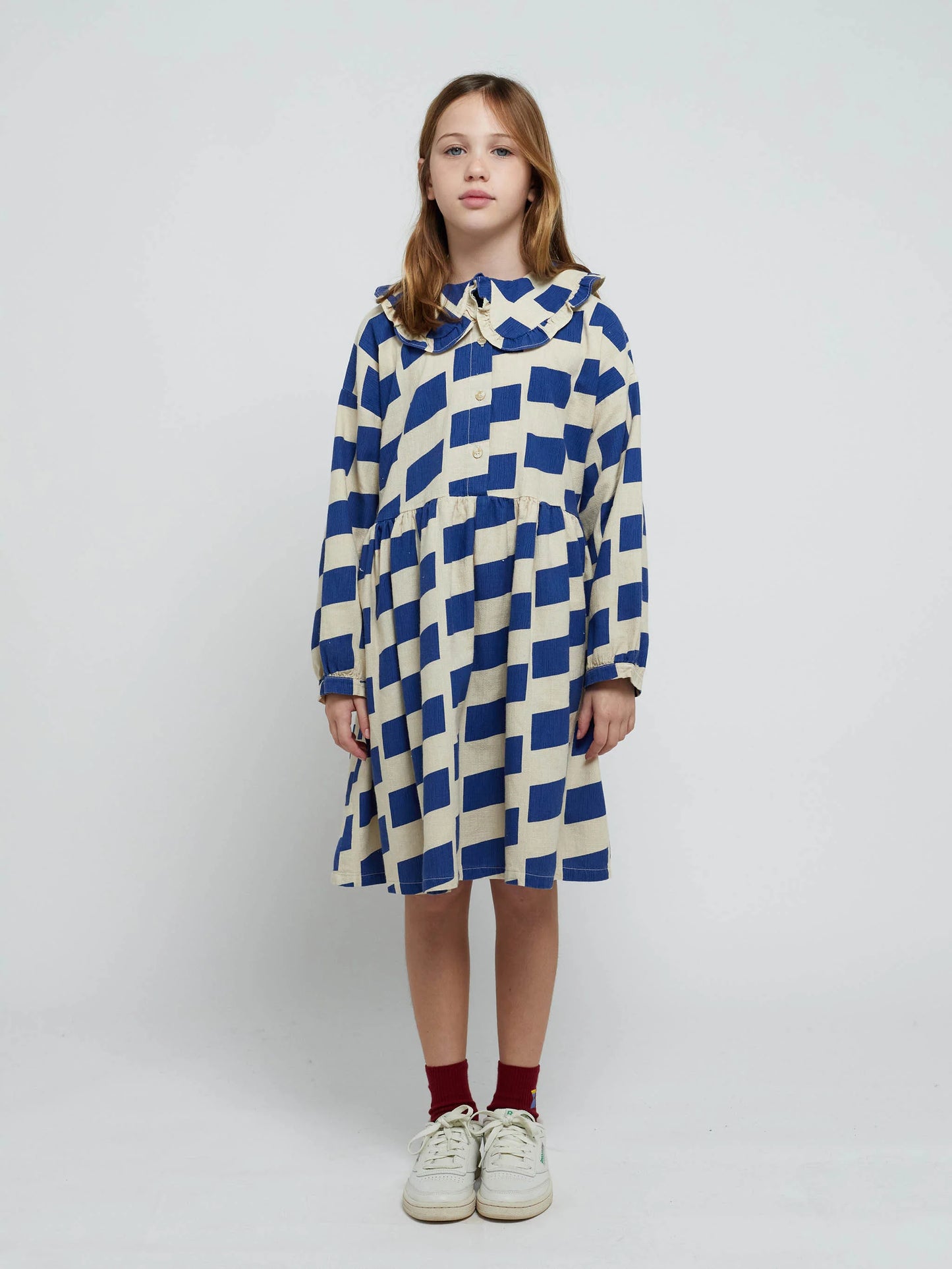 Checker All Over Woven Dress by Bobo Choses