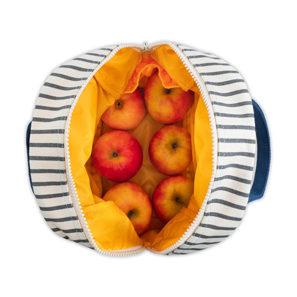 Zipper Lunch Bag in Nautical Pencil Stripe