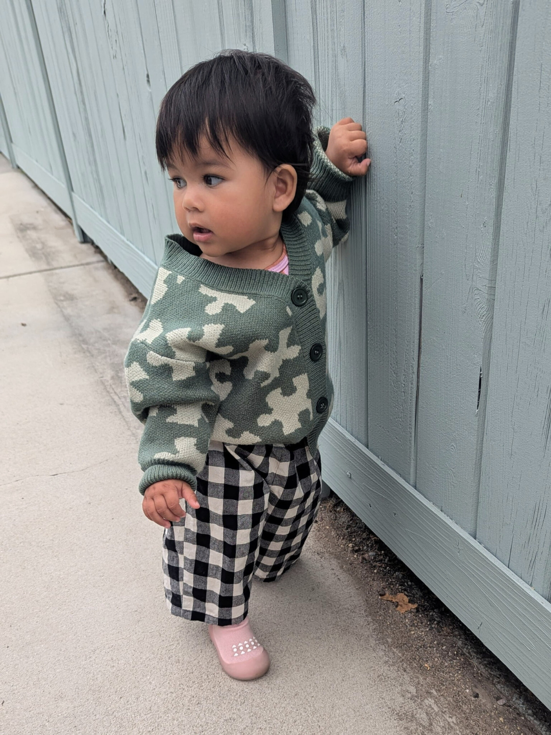 Puzzle Cardigan - Green