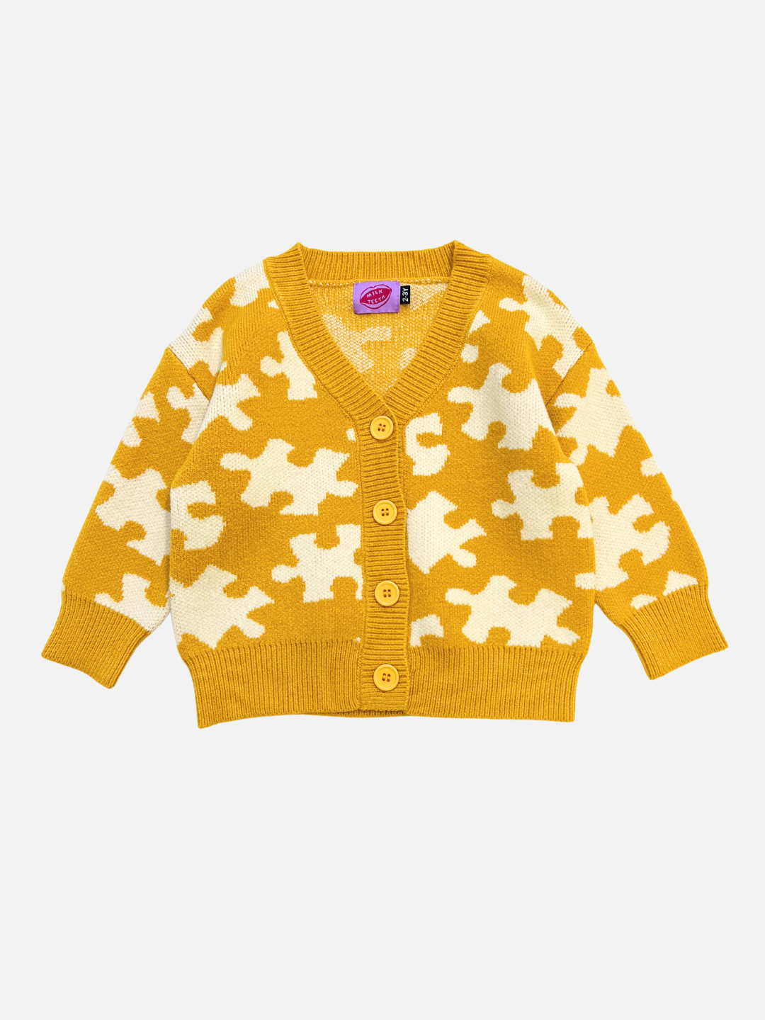 Puzzle Cardigan - Yellow
