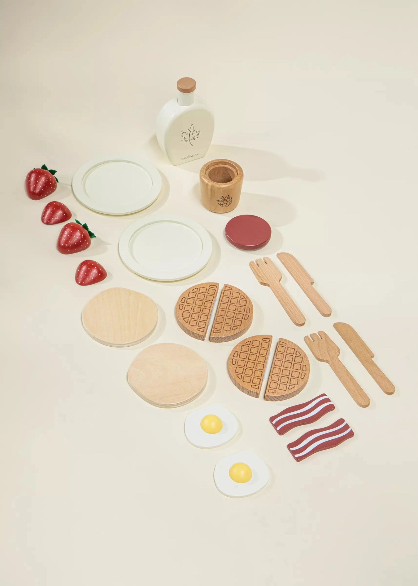 Wooden Brunch Set by Coco Village