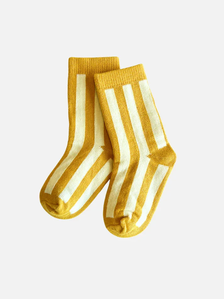 Stripe Sock - Marigold & Cream