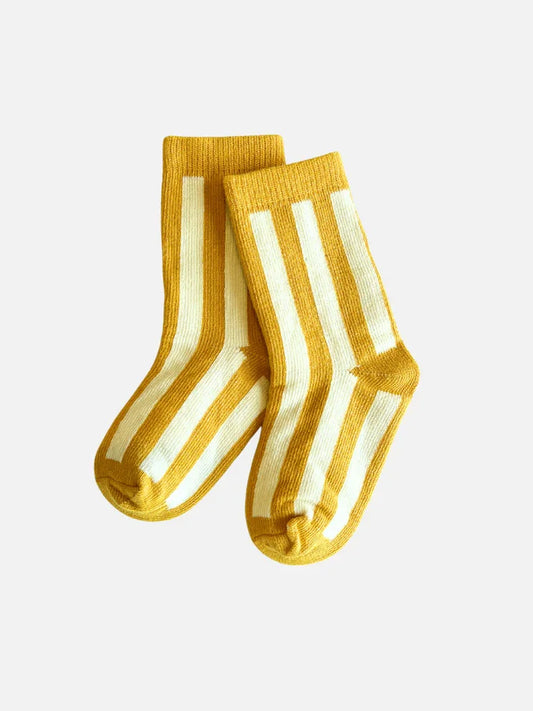 Stripe Sock - Marigold & Cream