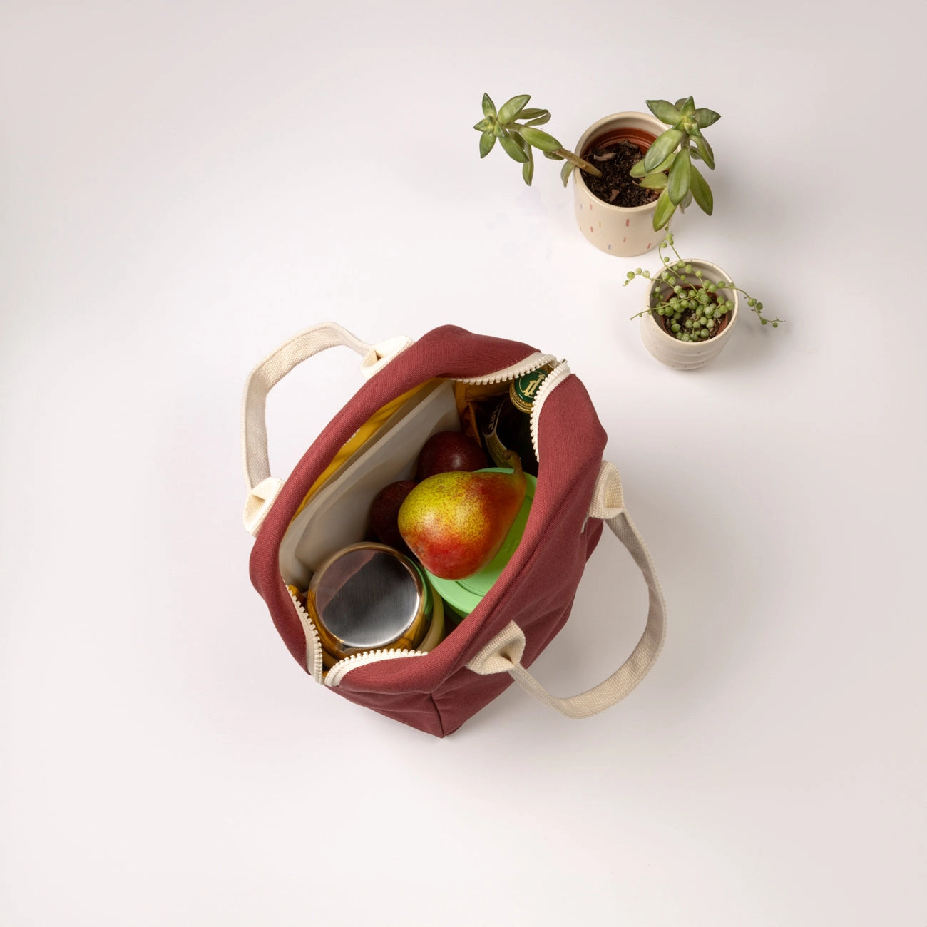 Zipper Lunch Bag "Dark Olive" by Fluf