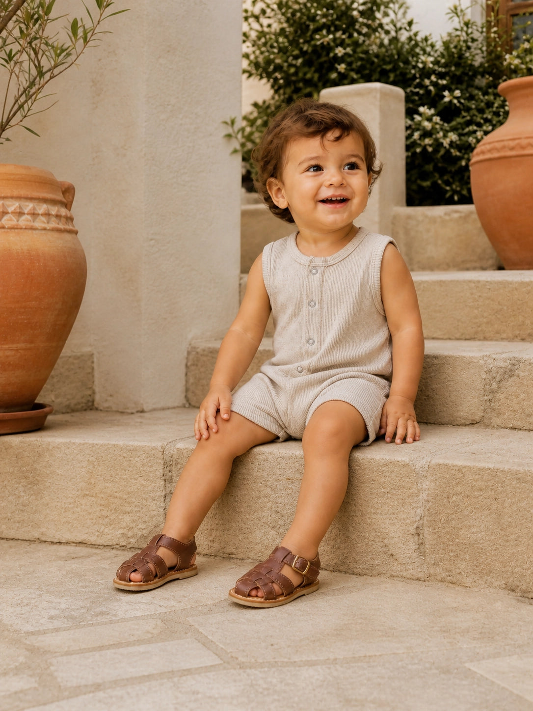 Tan Speckle/Ribbed Shortie