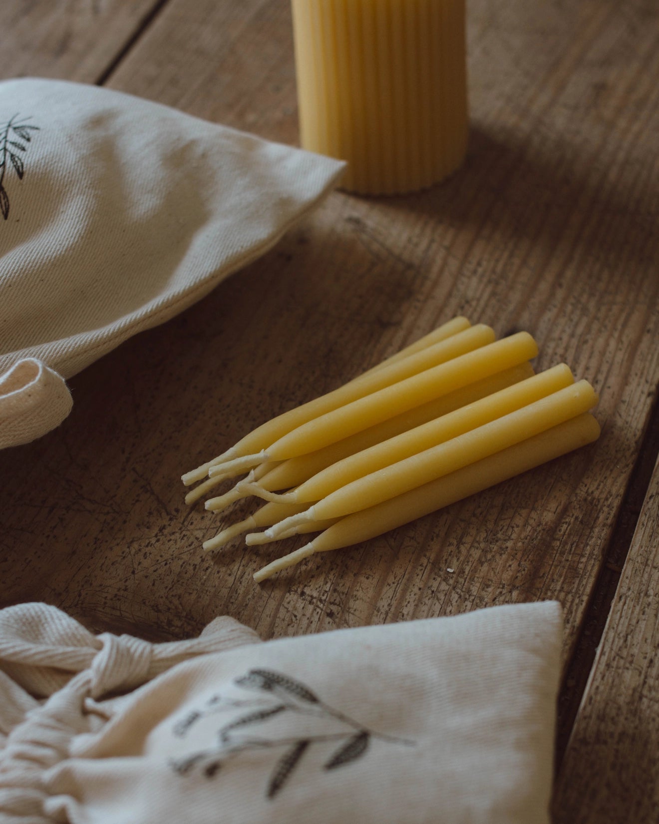 Beeswax Birthday Candles (Set of 10) by Goldrick
