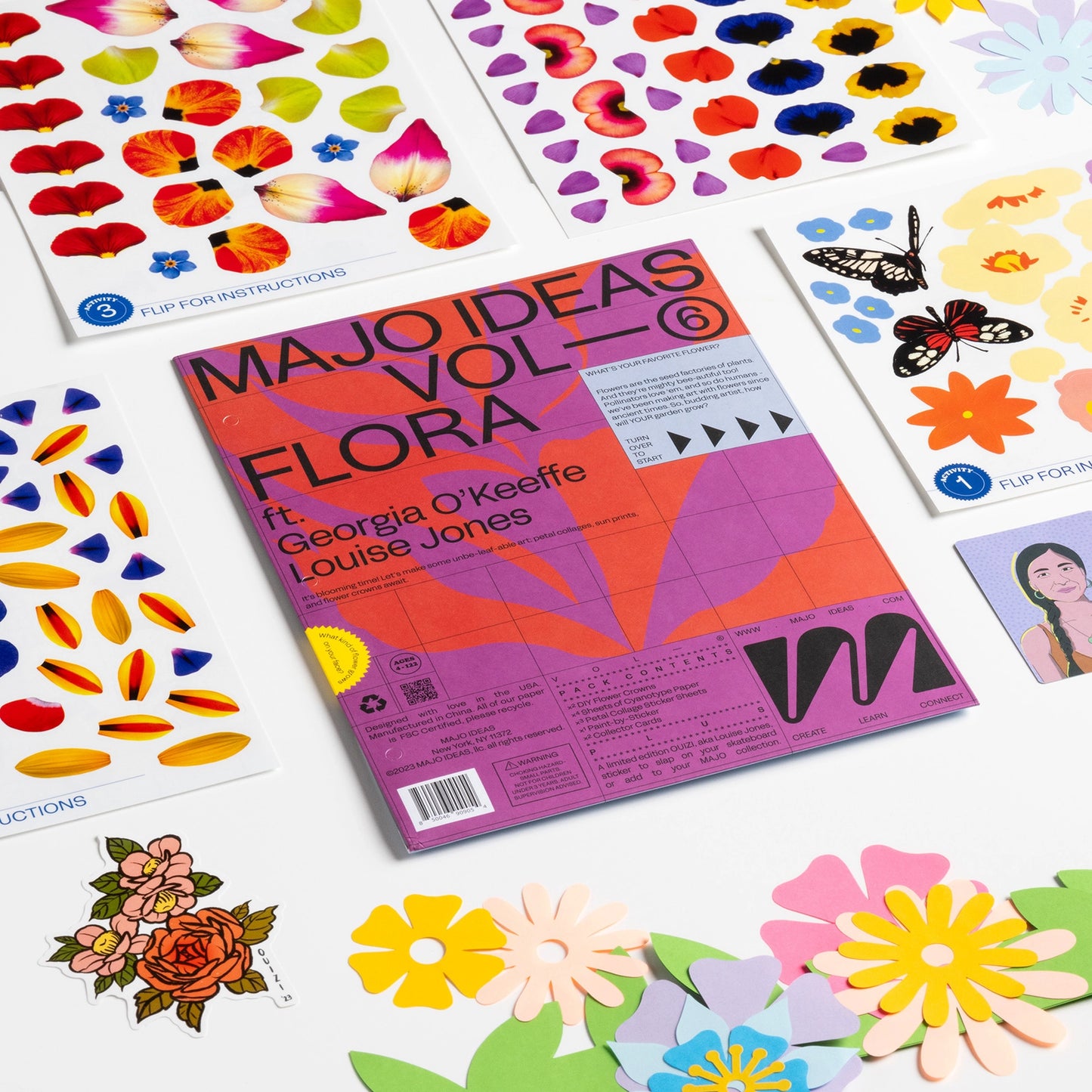 MAJO IDEAS Sticker-based Art Pack- FLORA, Vol. 6