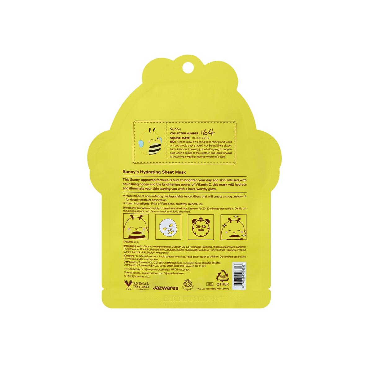 Squishmallows x TONYMOLY Sunny Sheet Mask - Hydrating