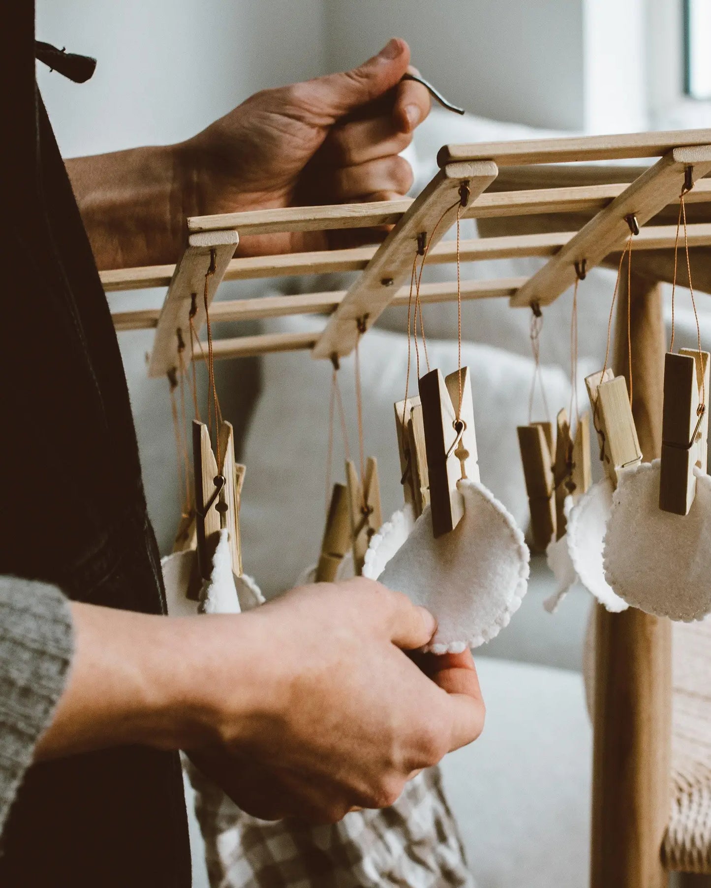Bamboo Laundry Peg Airer by Goldrick