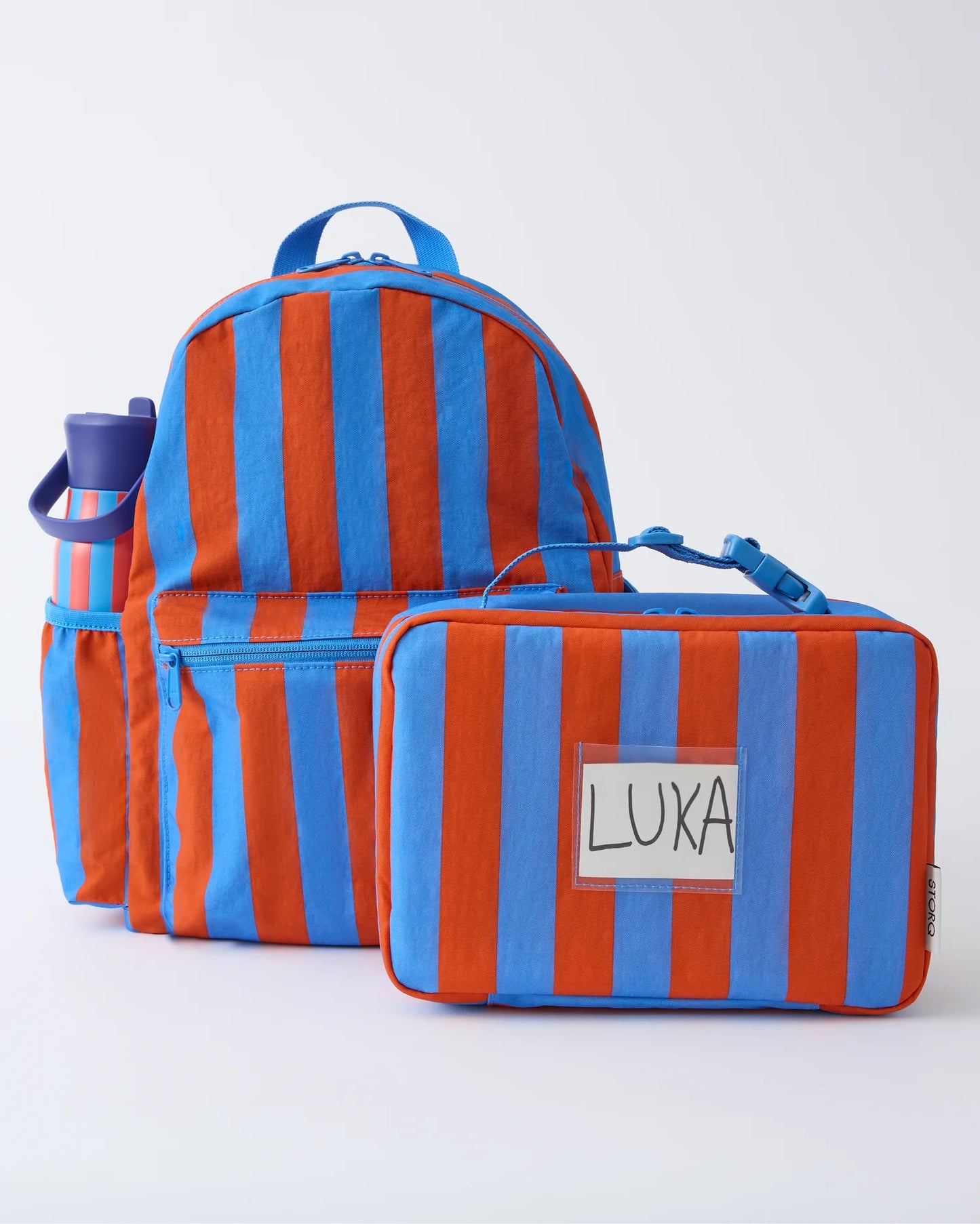 Cook Kid Backpack in Blue & Rust Stripe