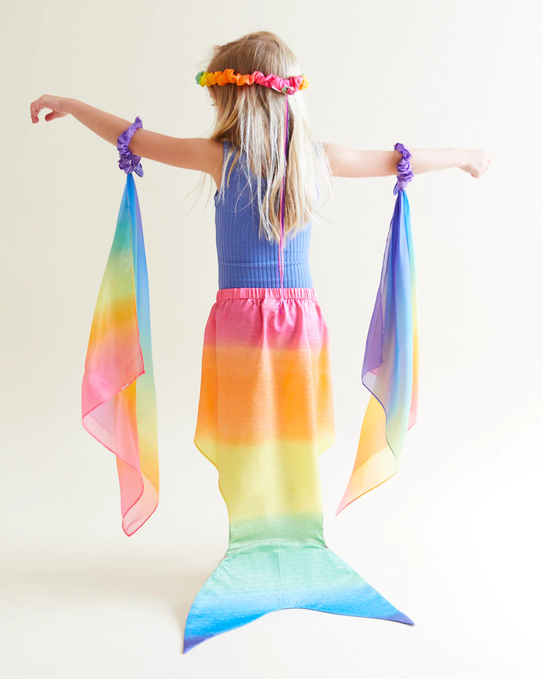 Sarah's Silks Rainbow Mermaid Tail -Large