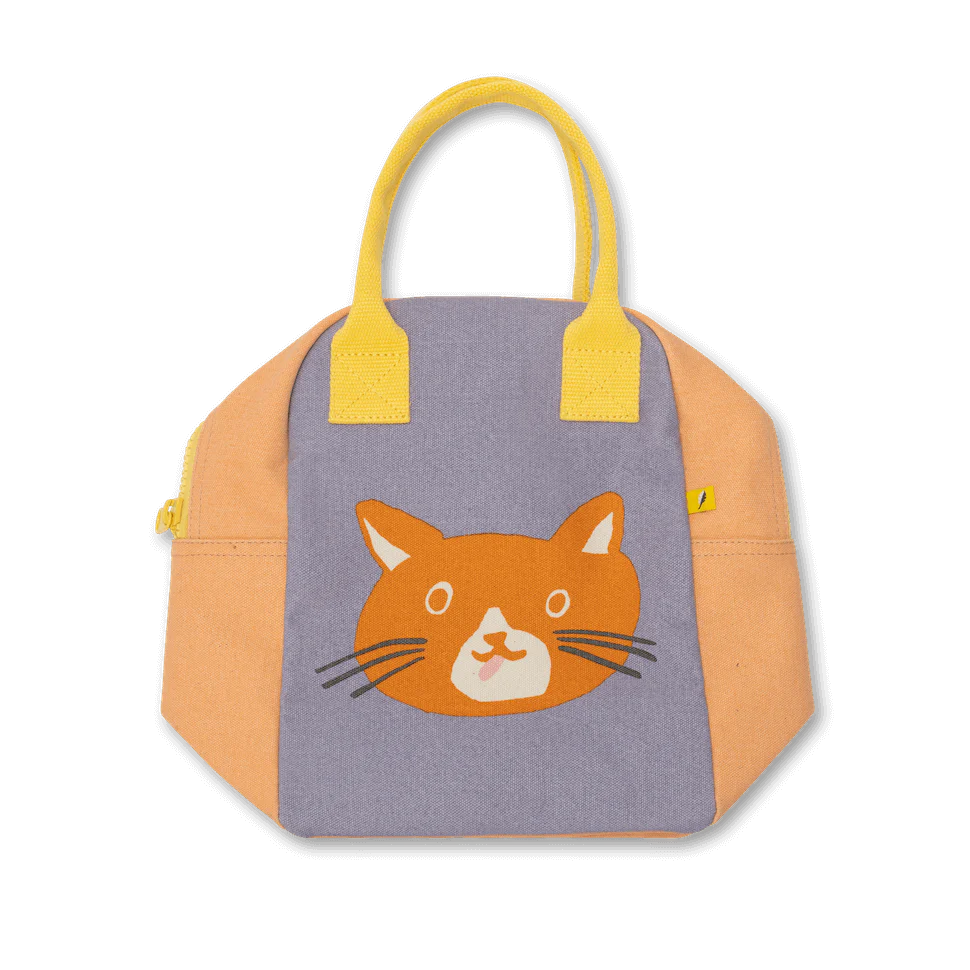 Zipper Lunch Bag in "Cat" by Fluf
