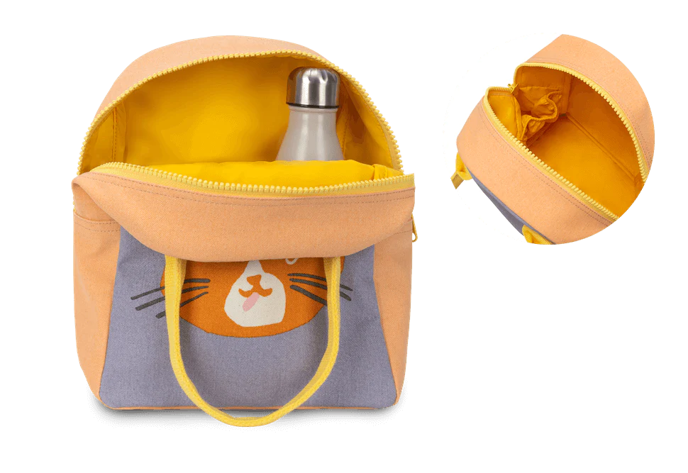 Zipper Lunch Bag in "Cat" by Fluf