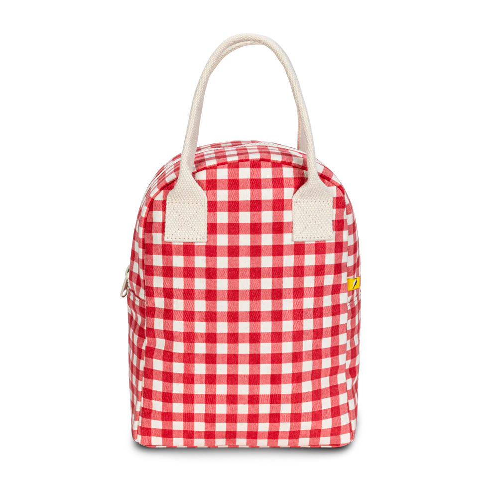 Zipper Lunch Bag in "Red Gingham" by Fluf