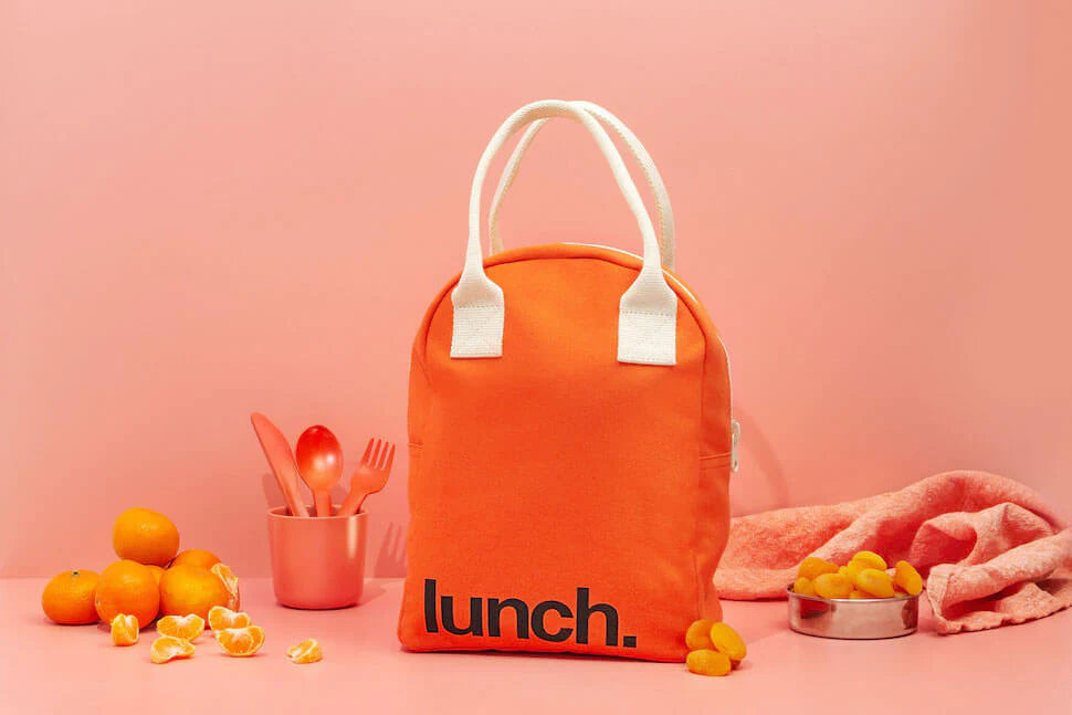 Zipper Lunch Bag in "Lunch Poppy" by Fluf