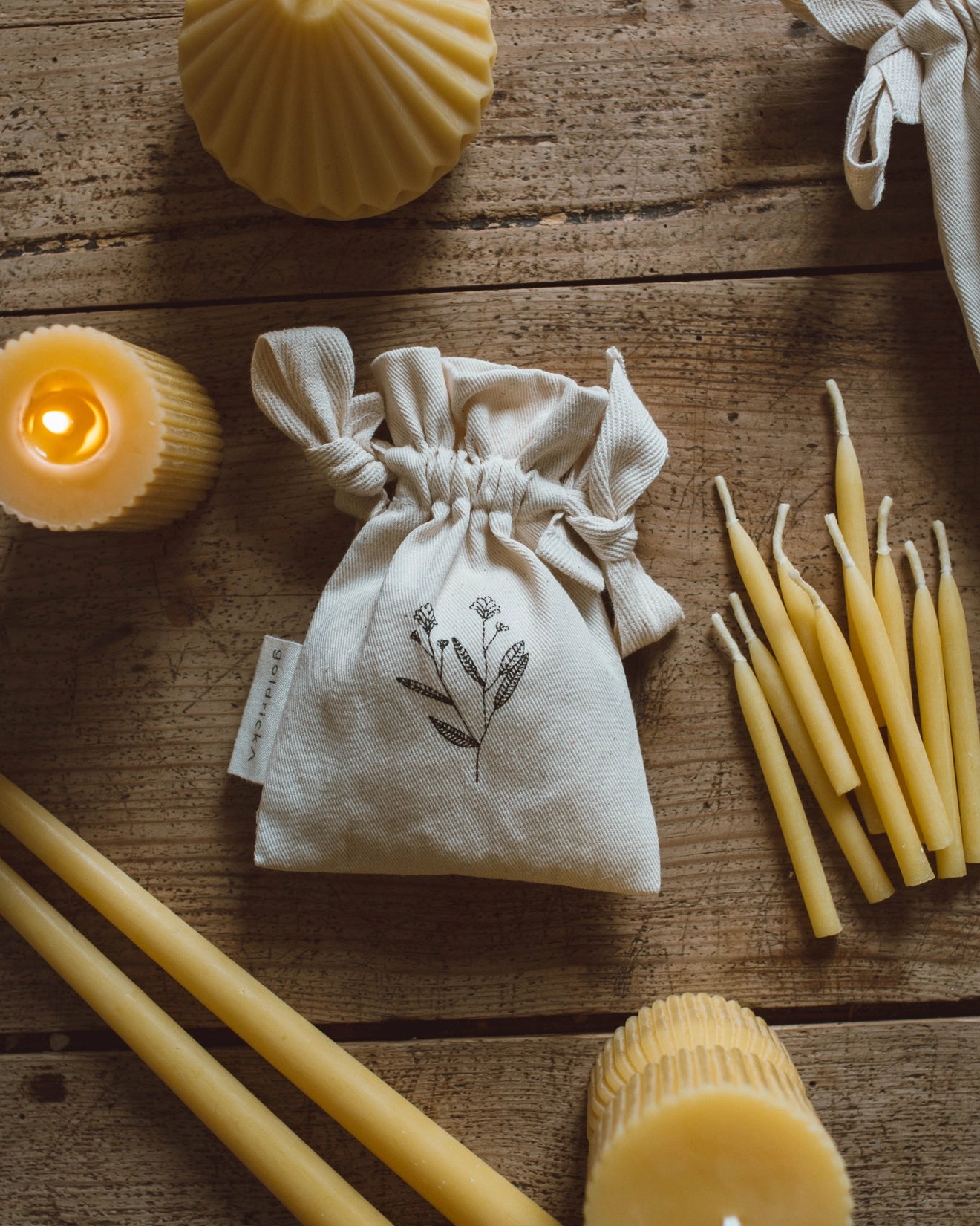 Beeswax Birthday Candles (Set of 10) by Goldrick