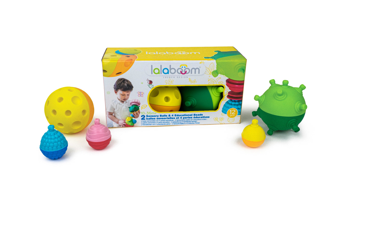 LALABOOM 2 Sensory Balls -12pc