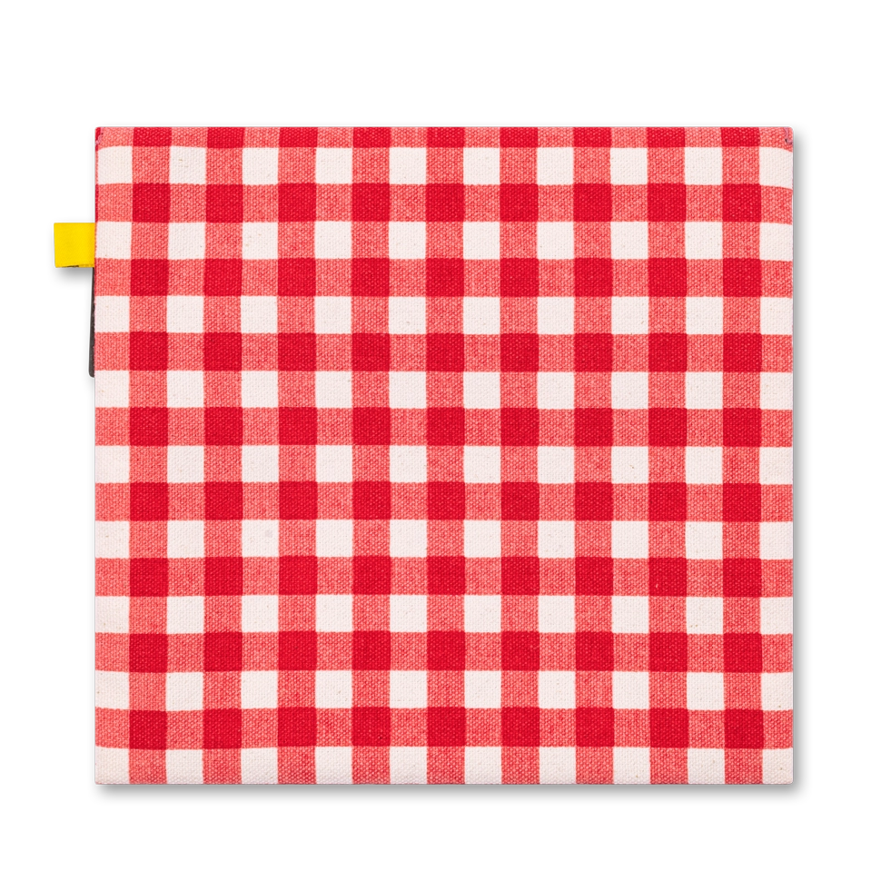 Flip Snack Bag in "Gingham Red" by Fluf