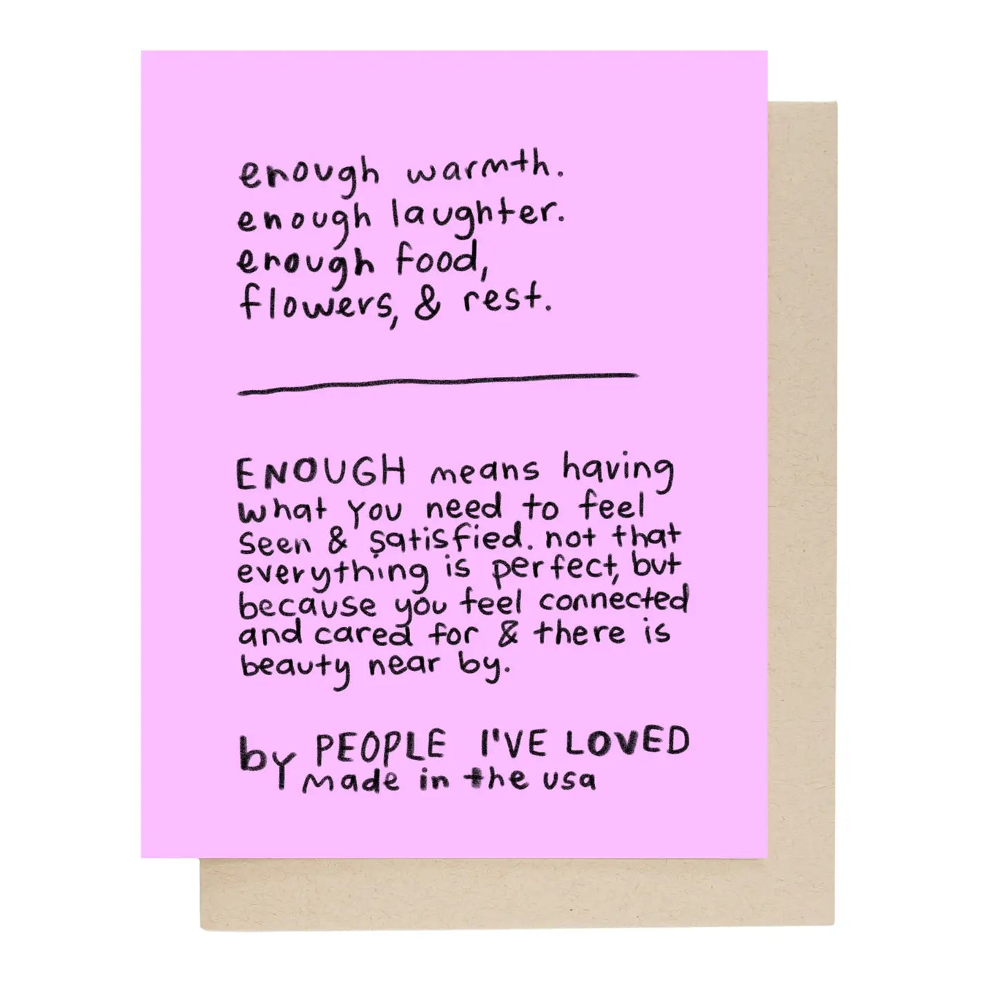 Season of Enough Card