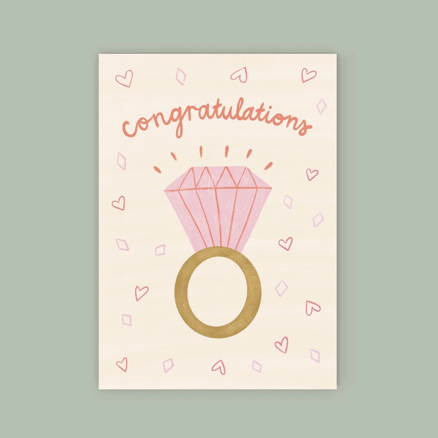 Engagement Ring- Congratulations Card by Lauren Sissons Studio