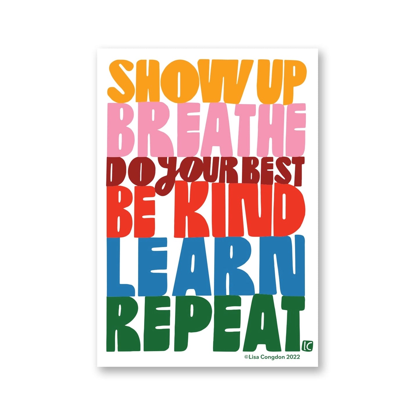 Show Up, Breathe Sticker