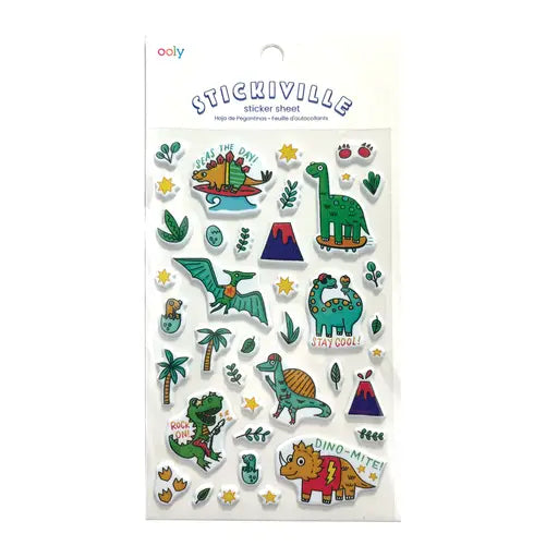 Stickiville Dino-Mite! Sticker Sheet (Puffy)