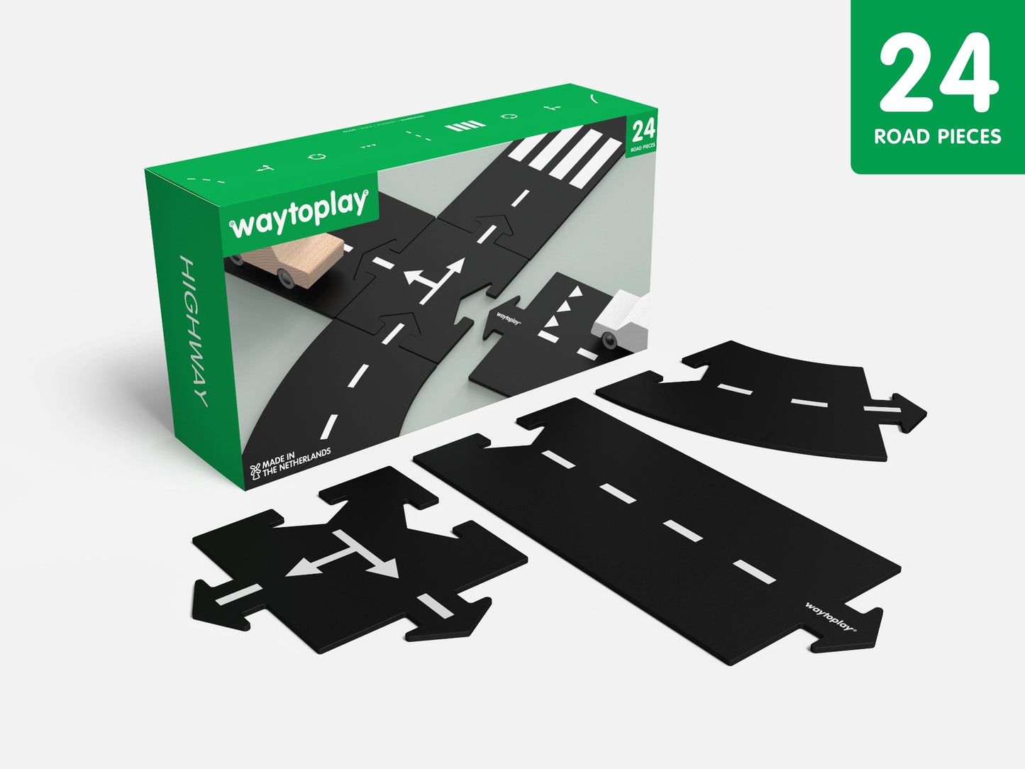 WaytoPlay Large Flexible Toy Road Set - Highway