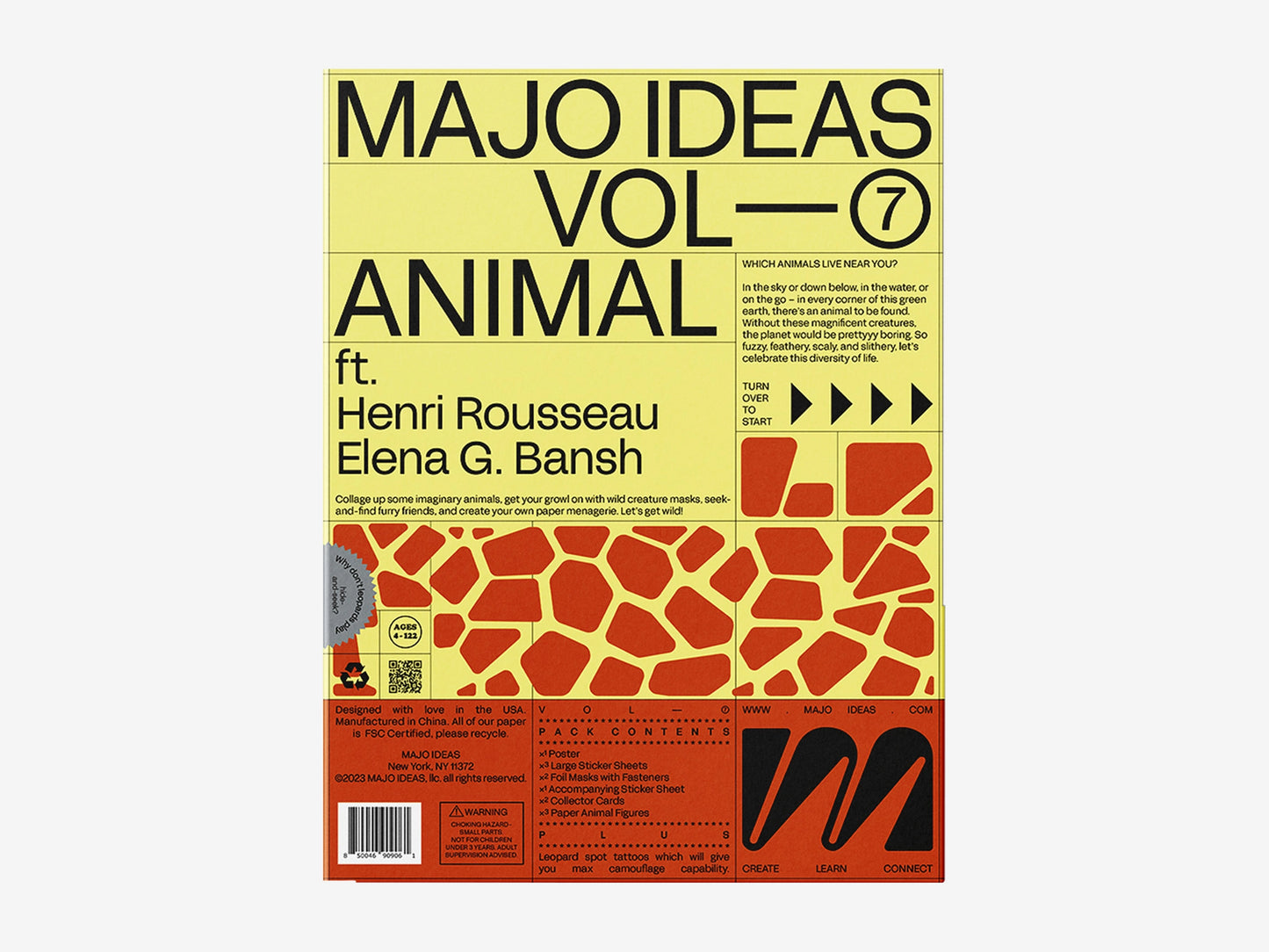 MAJO IDEAS Sticker-based Art Pack- ANIMAL, Vol. 7