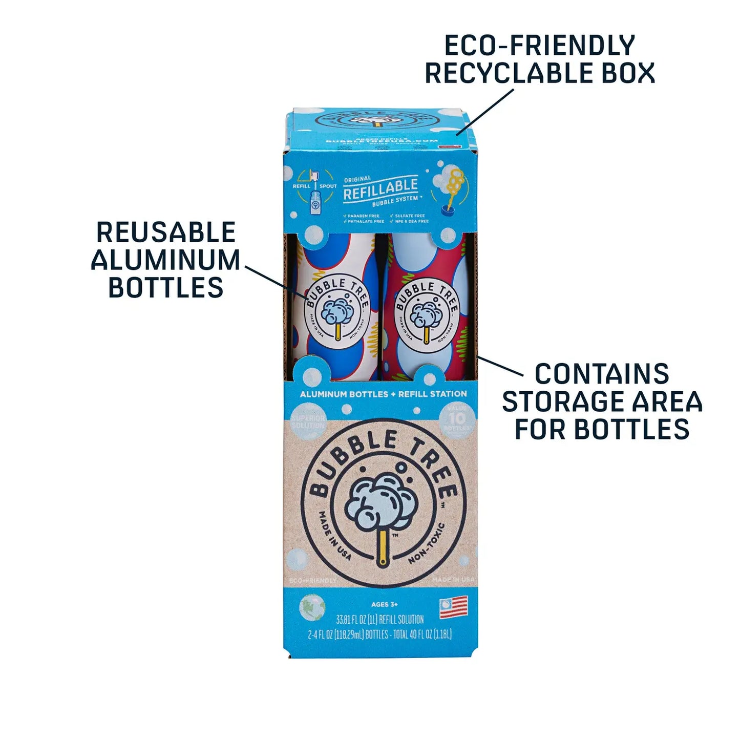 Bubble Tree 1 Liter 2 Bottle Refillable Bubble System