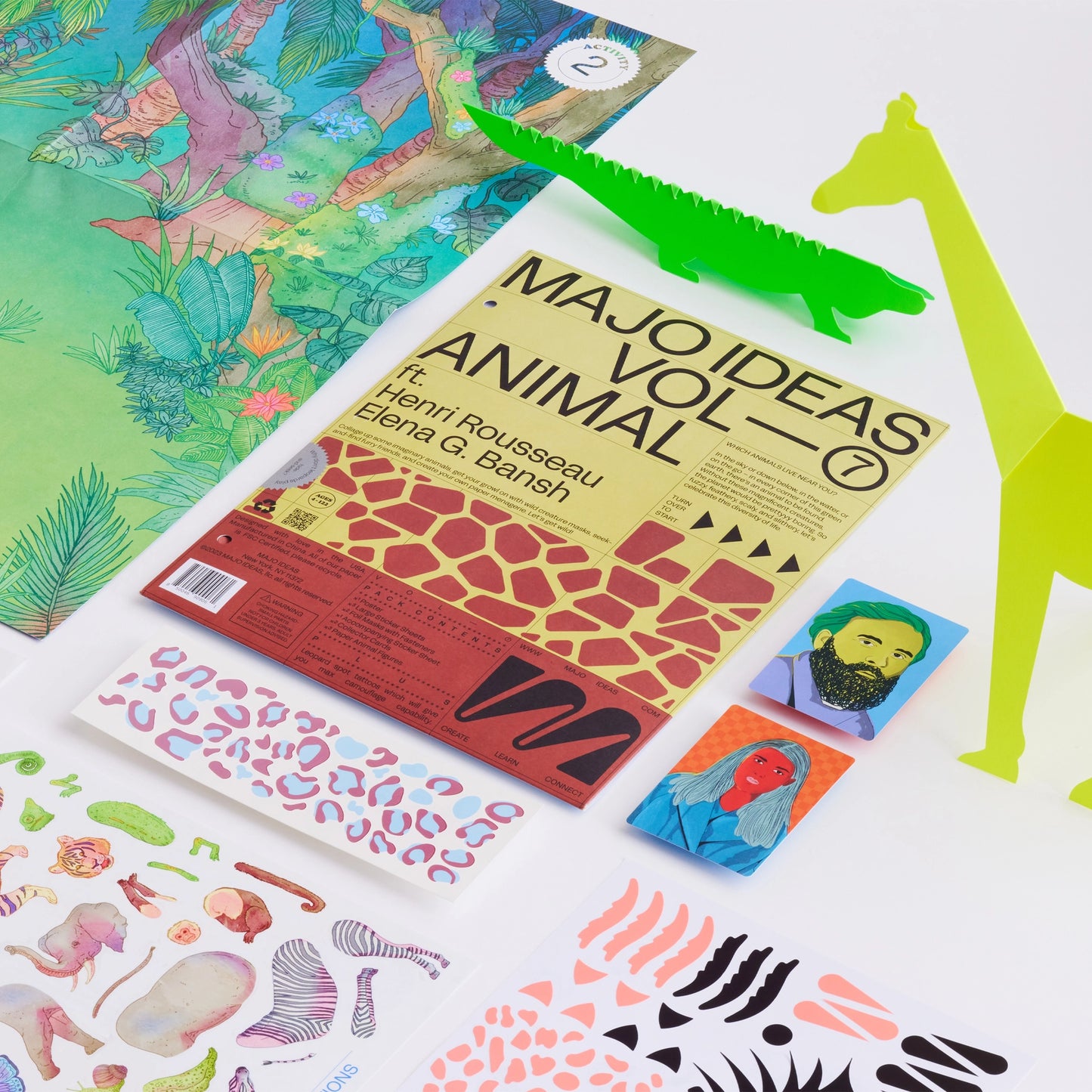 MAJO IDEAS Sticker-based Art Pack- ANIMAL, Vol. 7