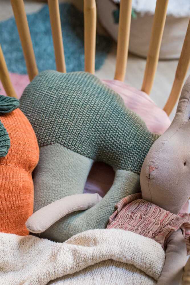 Brucy the Broccoli Knitted Cushion