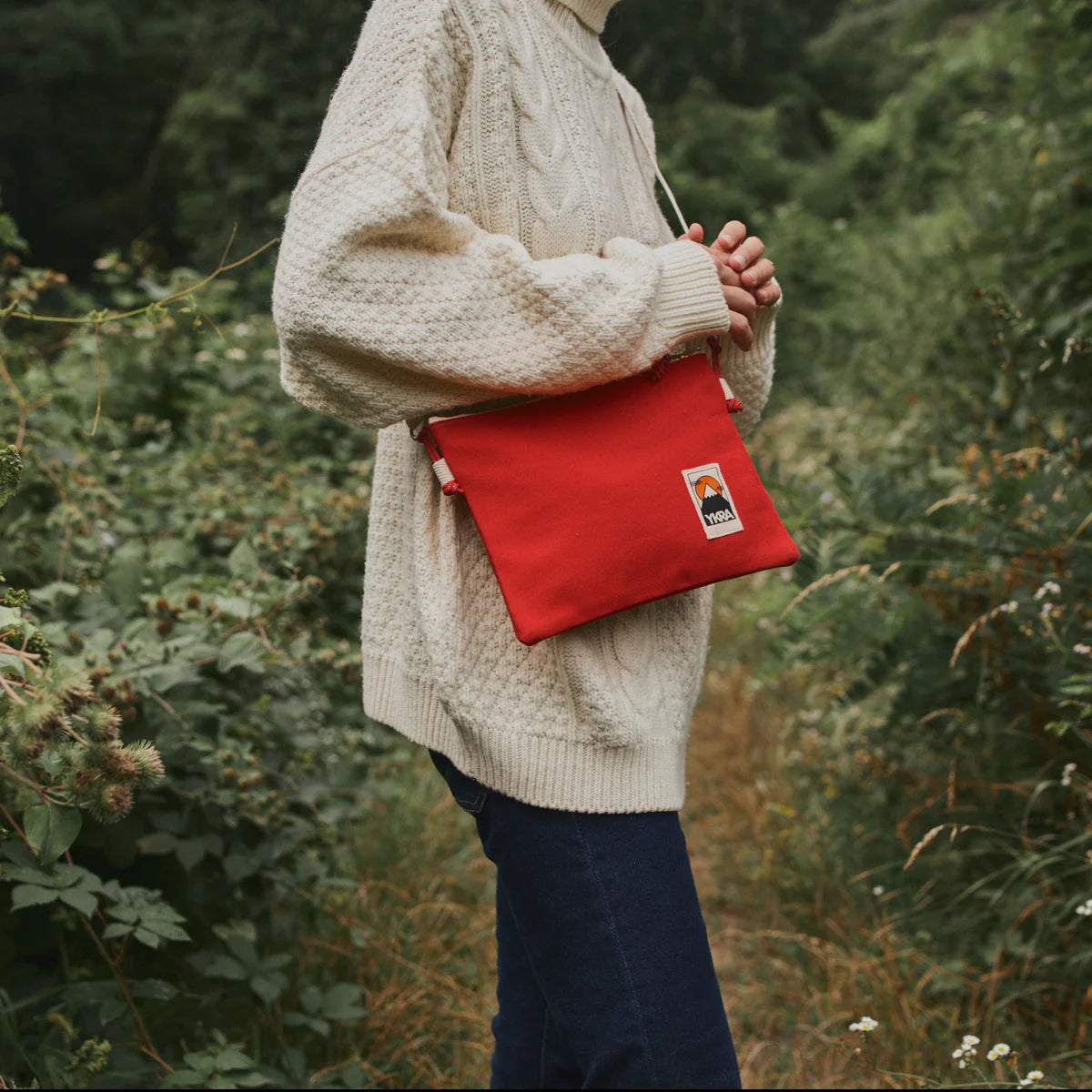 Side Pouch in Red by YKRA