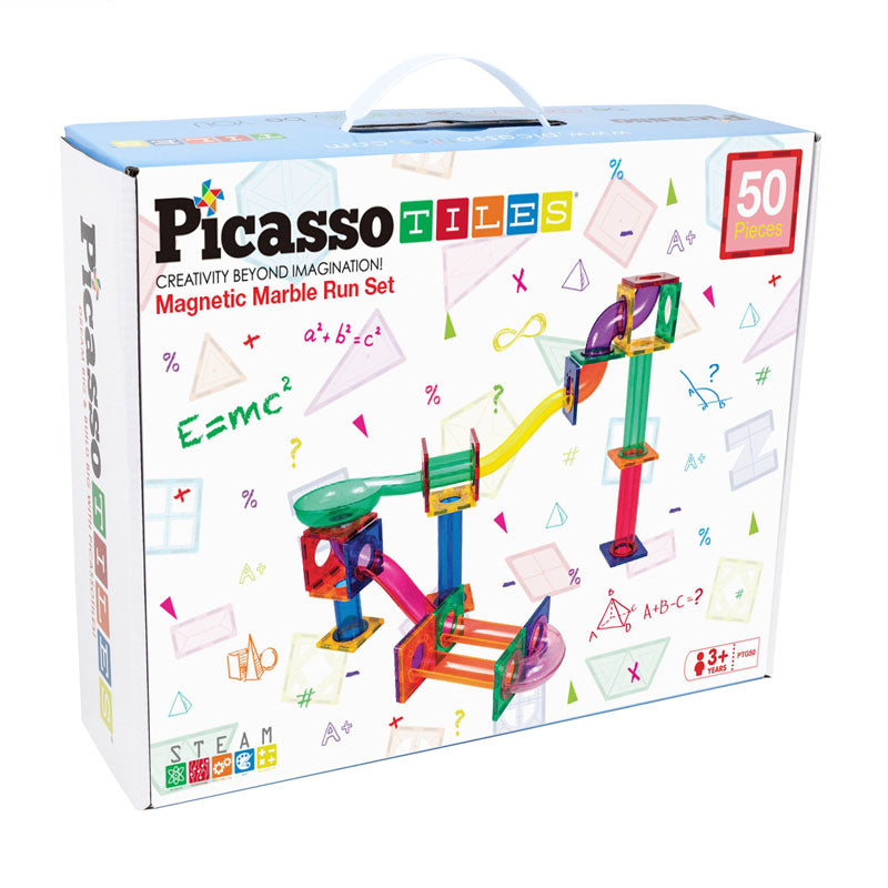 PicassoTiles Magnetic Marble Run Track -50pc Set