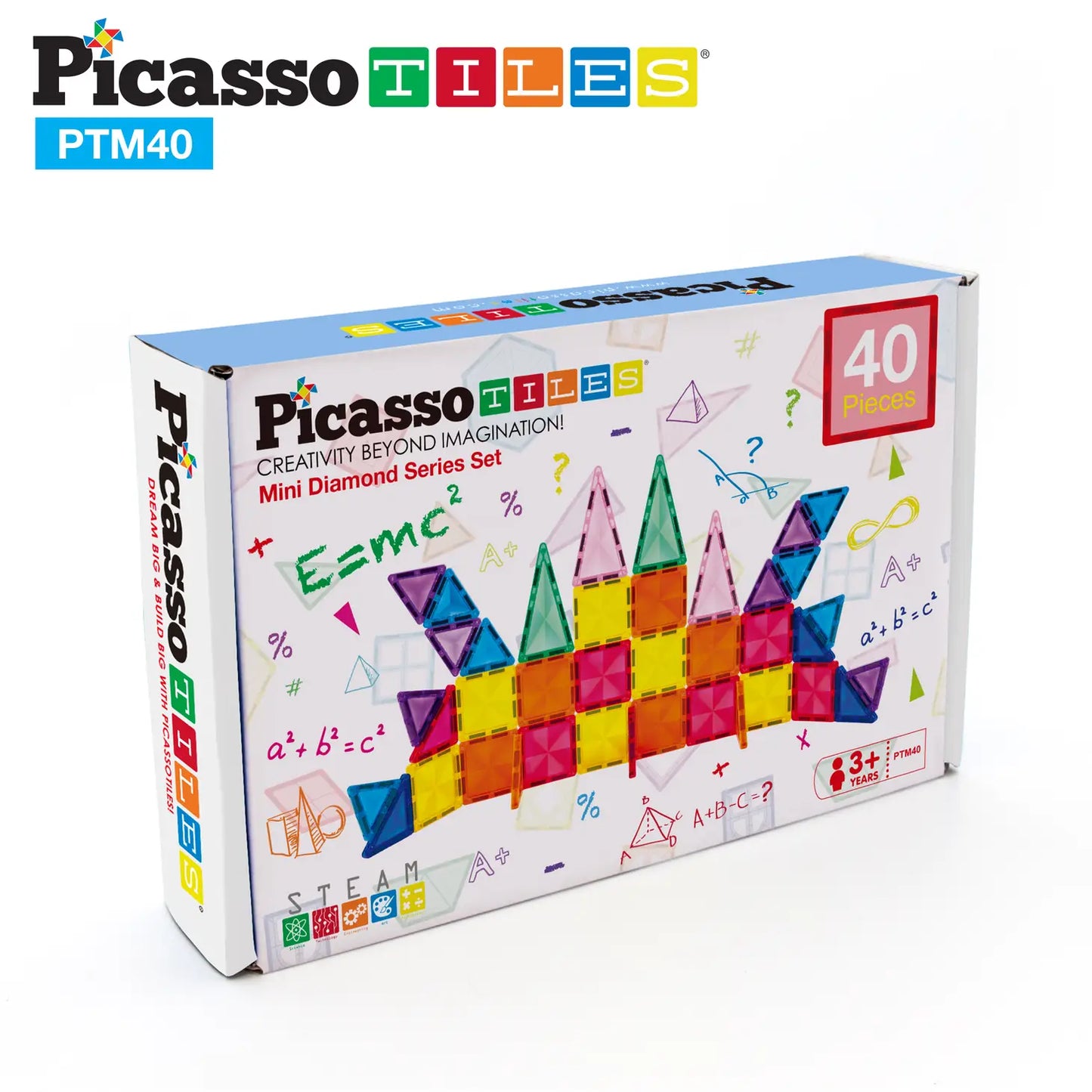 PicassoTiles Mini Diamond 40pc Tile Set