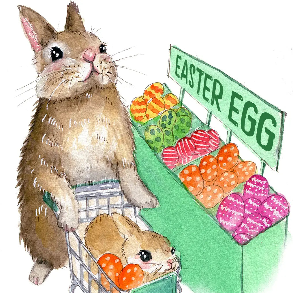 Liyana Studio Bunny Easter Eggs Shopping Card